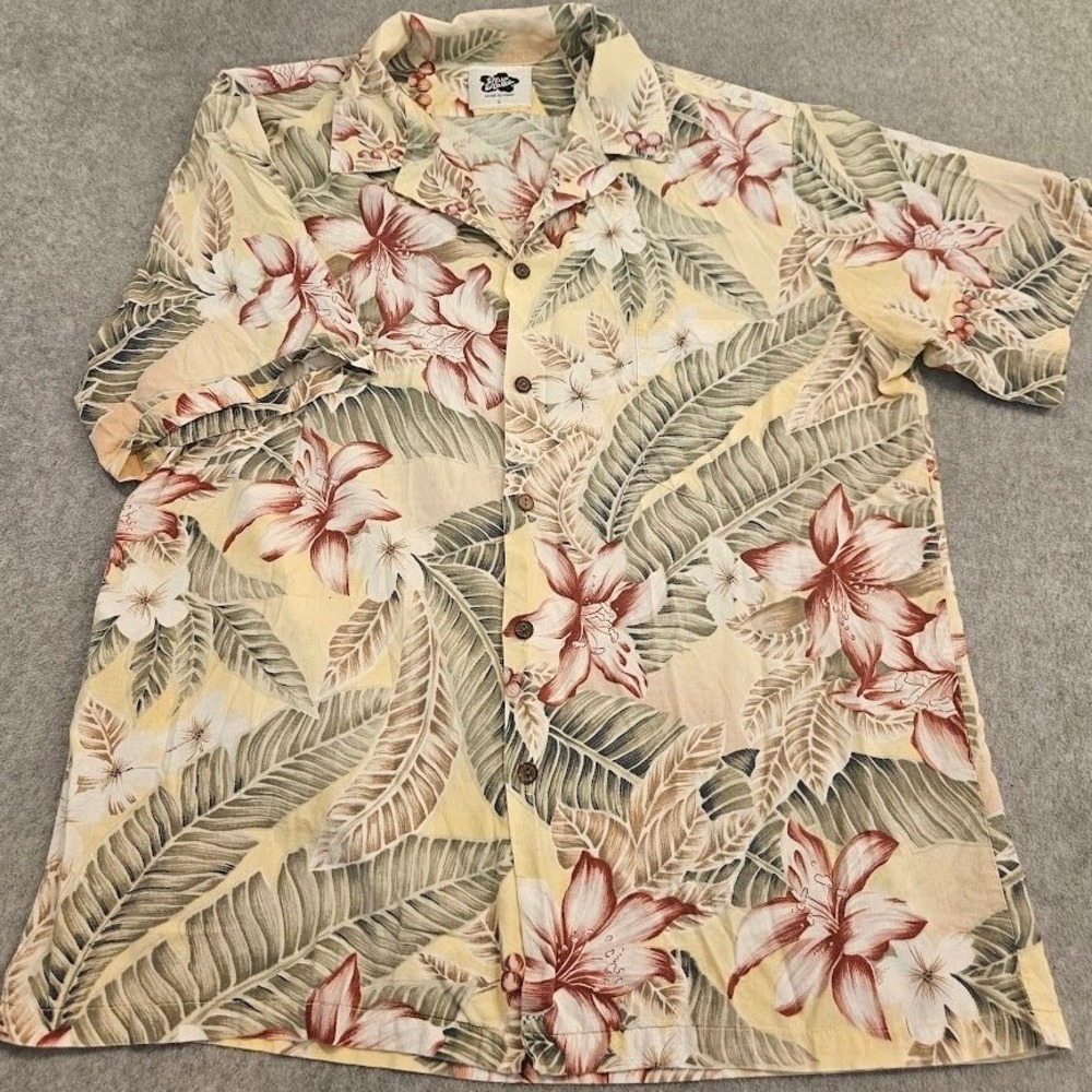 Hilo Hattie Shirt Men's Size L Floral Aloha Vintage "The Hawaiian Original"